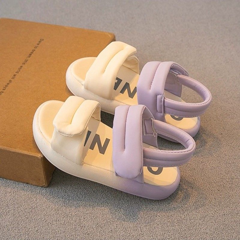 

Toddler/Kid Girl Casual Color Block Open Toe Velcro Sandals