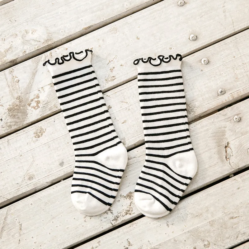 

Toddler/kids Sweet Striped and Polka Dot Pattern Mid-Calf Socks with Rolled Edges