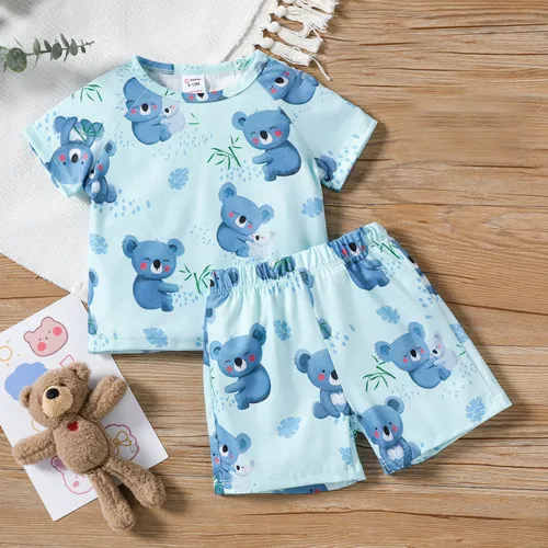 Bebê/criança menino 2pcs Koala padrão pijama Set