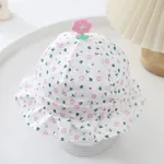 Baby Sweet Sun Hat with Floral Pattern Pink