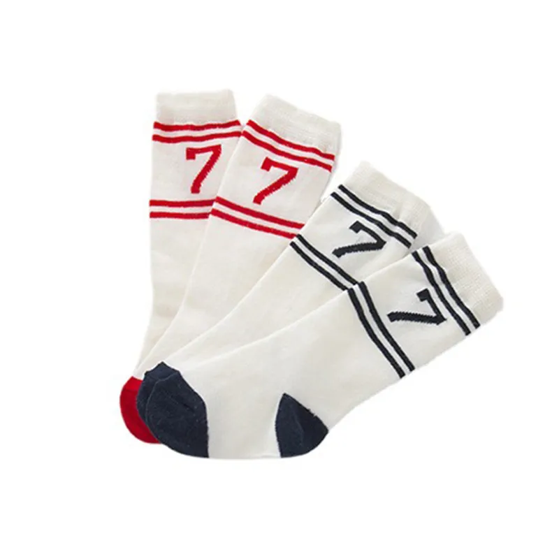 Baby-/Kleinkind-College-Style Athletische Socken mit mittlerer Wade rot big image 1