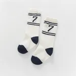 Baby-/Kleinkind-College-Style Athletische Socken mit mittlerer Wade dunkelblau