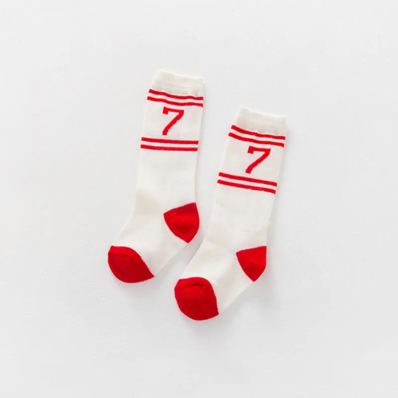Baby-/Kleinkind-College-Style Athletische Socken mit mittlerer Wade rot big image 1