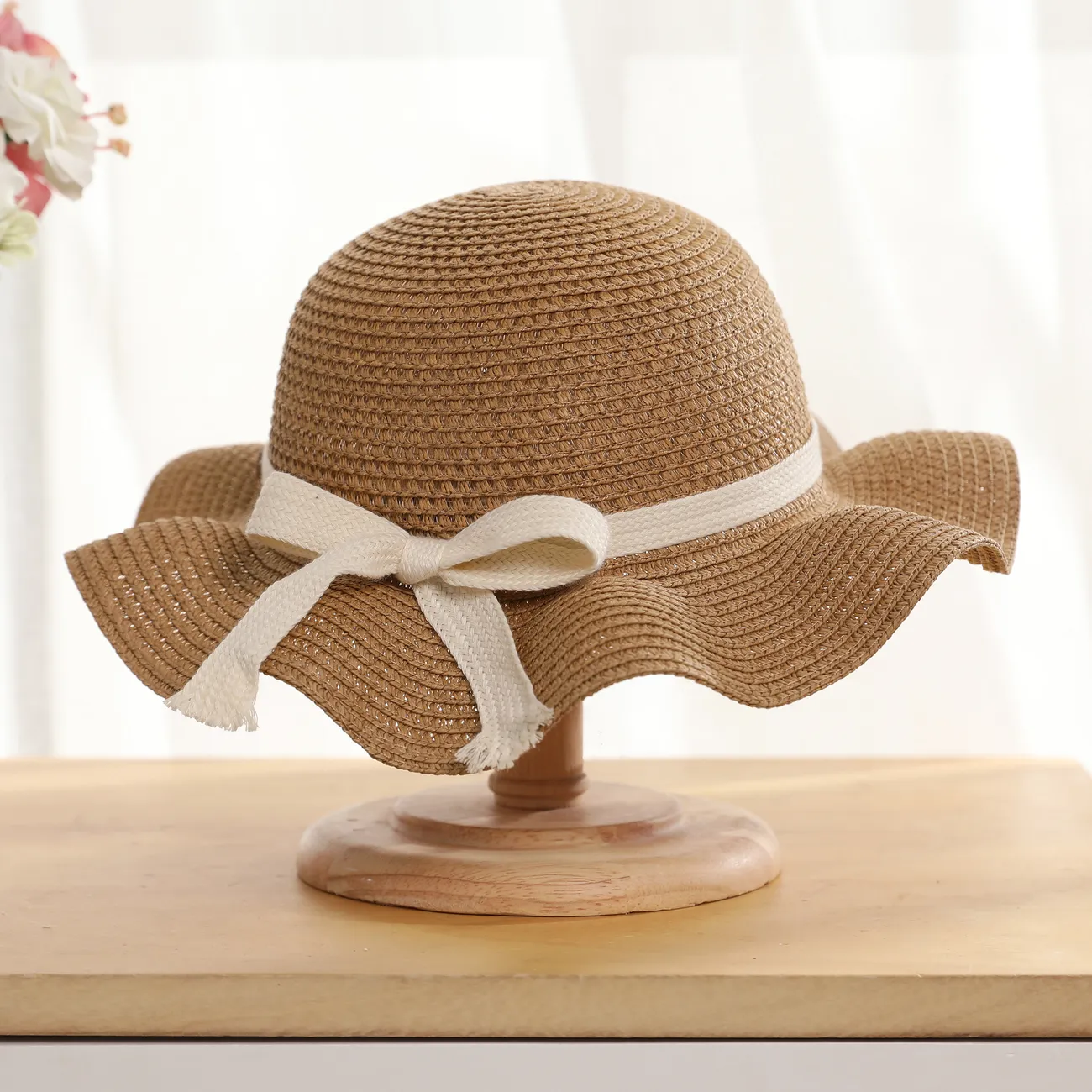 Sombrero para el sol dulce de verano de niña para niños pequeños / niños  Caqui big image 1