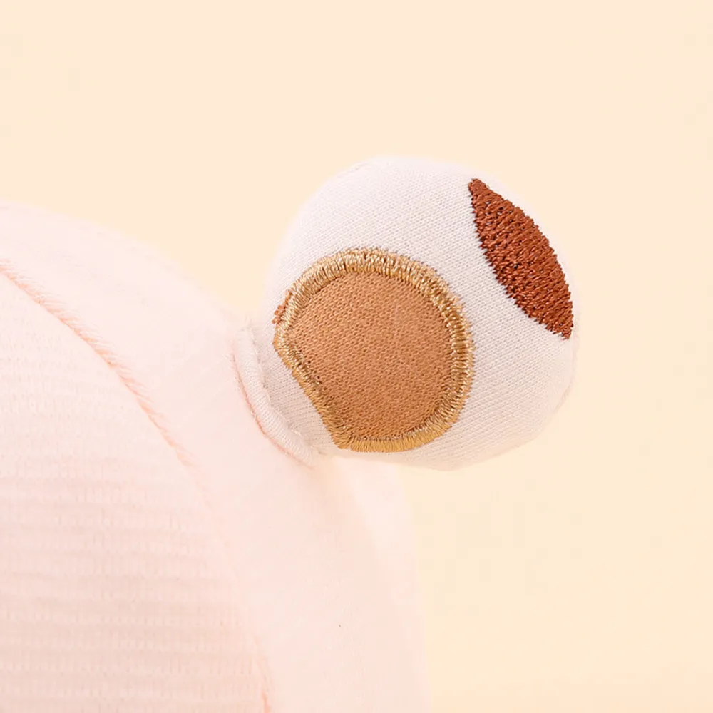 0-6個月的嬰兒可愛刺繡嬰兒太陽帽 粉色 big image 1