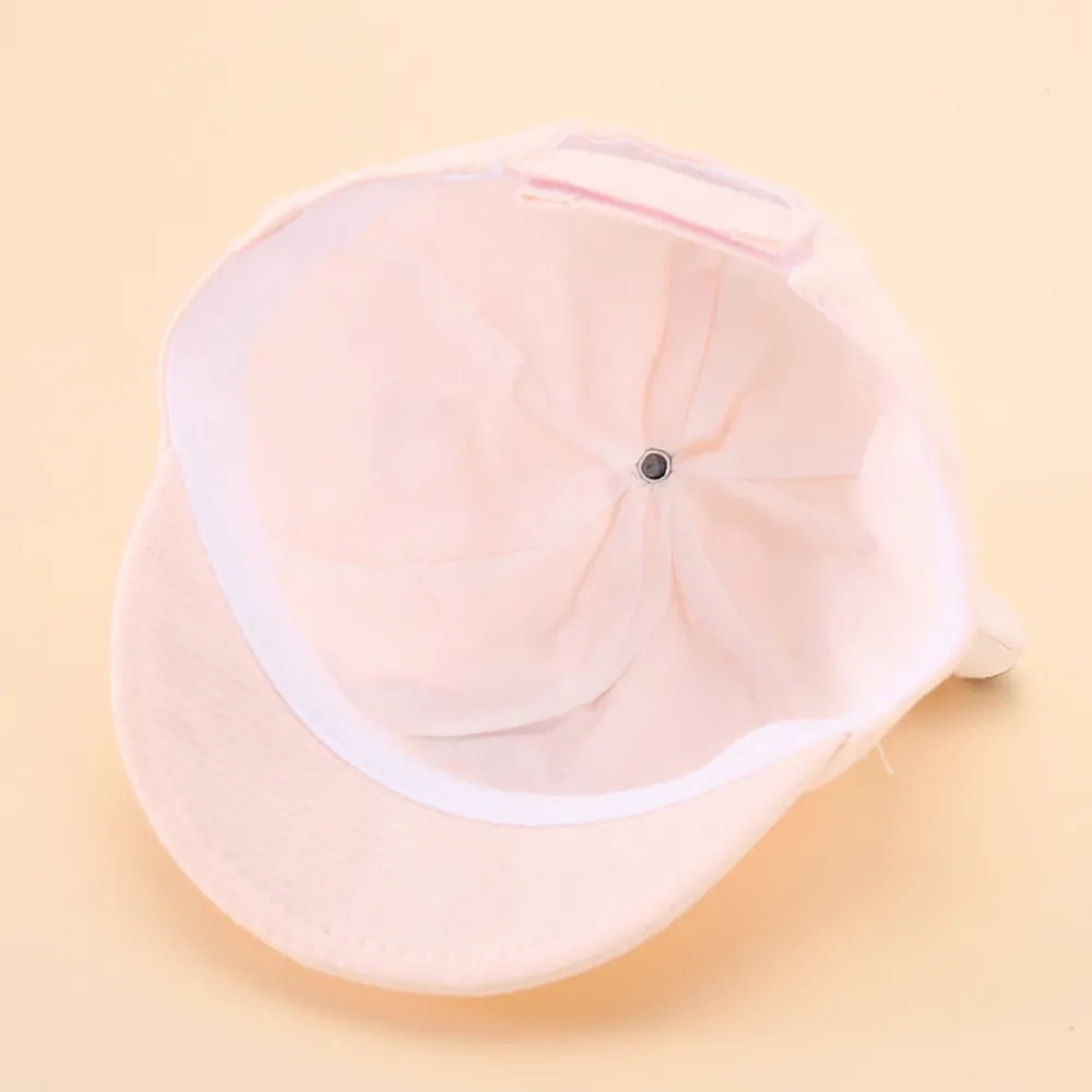 Baby Cute Embroidered Baby Sun Hat for 0-6 Months Pink big image 1
