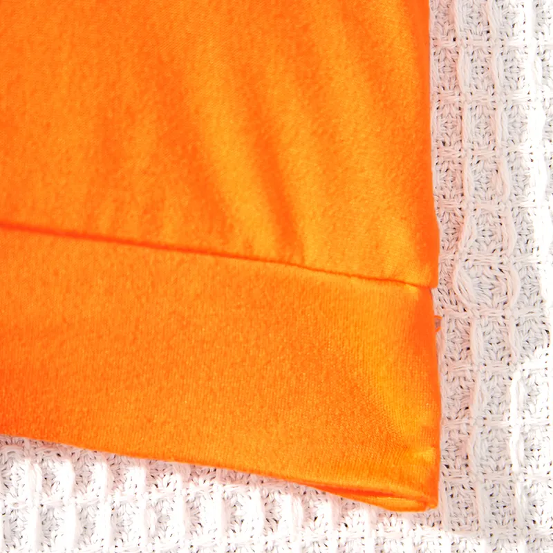3 pezzi Bambini Set Ragazza Camouflage Tasca applicata Arancione big image 1