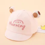 Baby Cute Embroidered Baby Sun Hat for 0-6 Months Pink