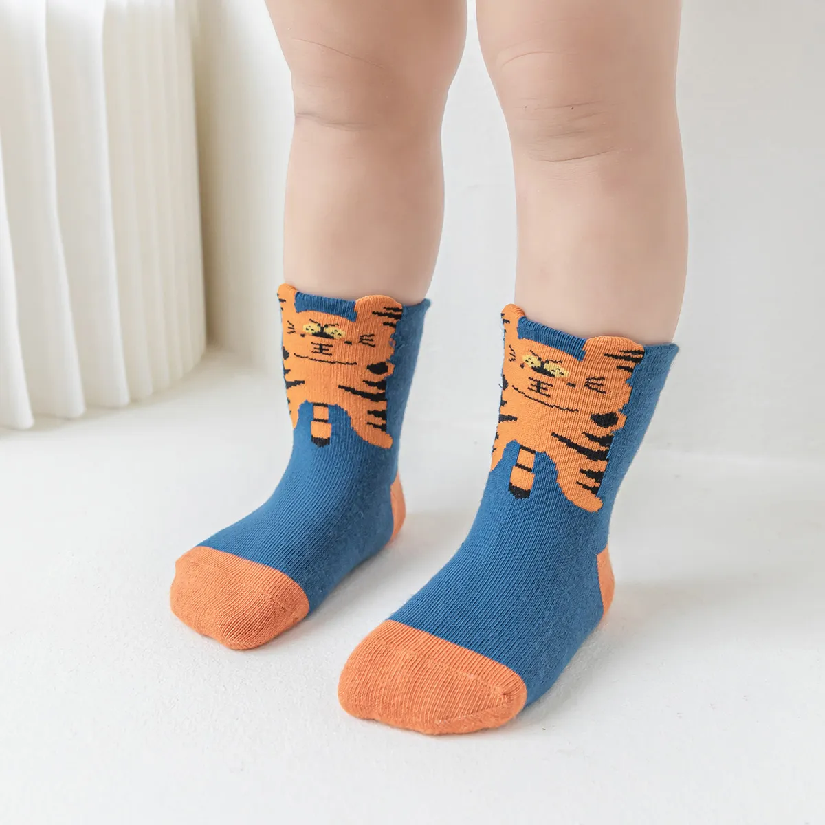 Bébé Fille/Garçon Cartoon Animal Anti-Slip Floor Chaussettes Bleu Foncé big image 1