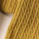 Leggings de algodón de tres capas para bebés / niños pequeños con bordes elegantes e hilo brillante, cuentan con un diseño de doble propósito para la parte inferior y los leggings Amarillo