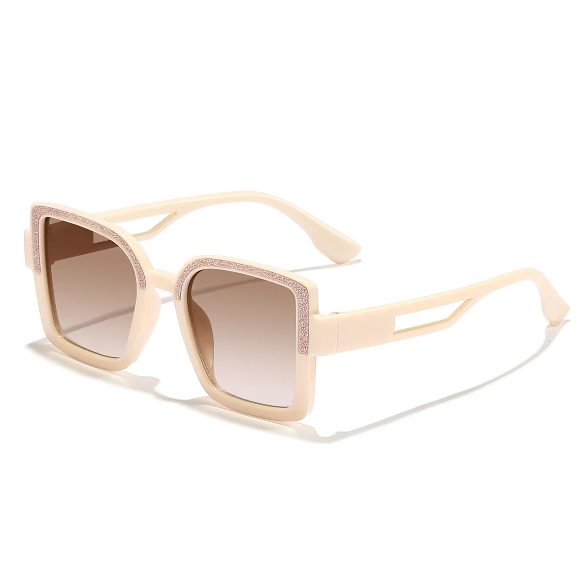 Toddler/crianças Glitter Óculos Moda com Caixa Branco Cremoso big image 1