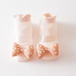 Baby/Toddler Girl Sweet Style Polka Dots Bow Embellishment Tulle Socks Apricot