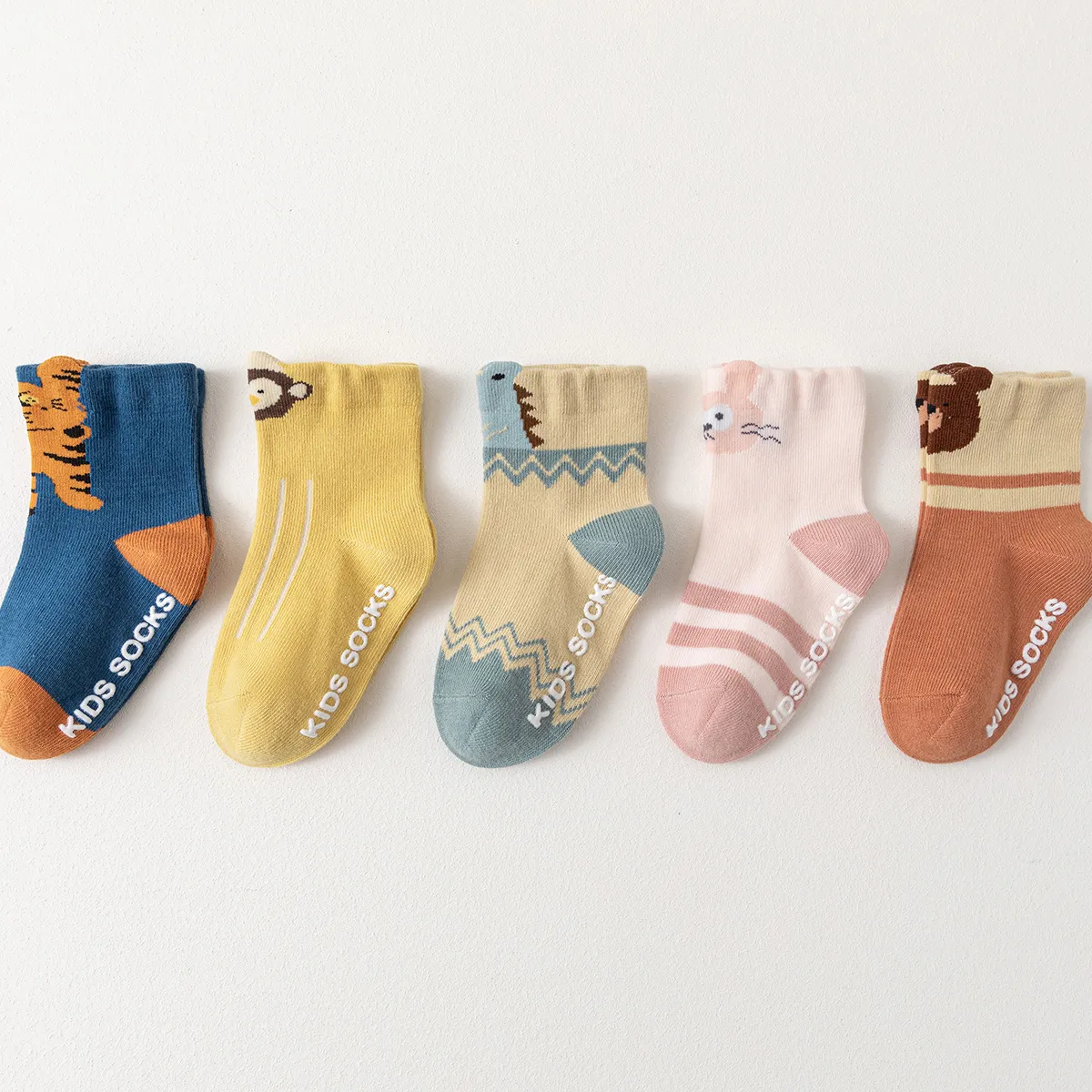 Baby Girl/Boy Cartoon Animal Anti-Slip Floor Socks Dark Blue big image 1