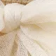 Sombrero de paja de nudo de mariposa de malla de perlas dulce primavera/verano de niña pequeña Beige