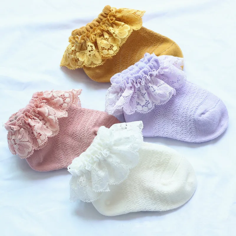 嬰兒/幼兒/兒童女孩甜美蕾絲公主襪 粉色 big image 1