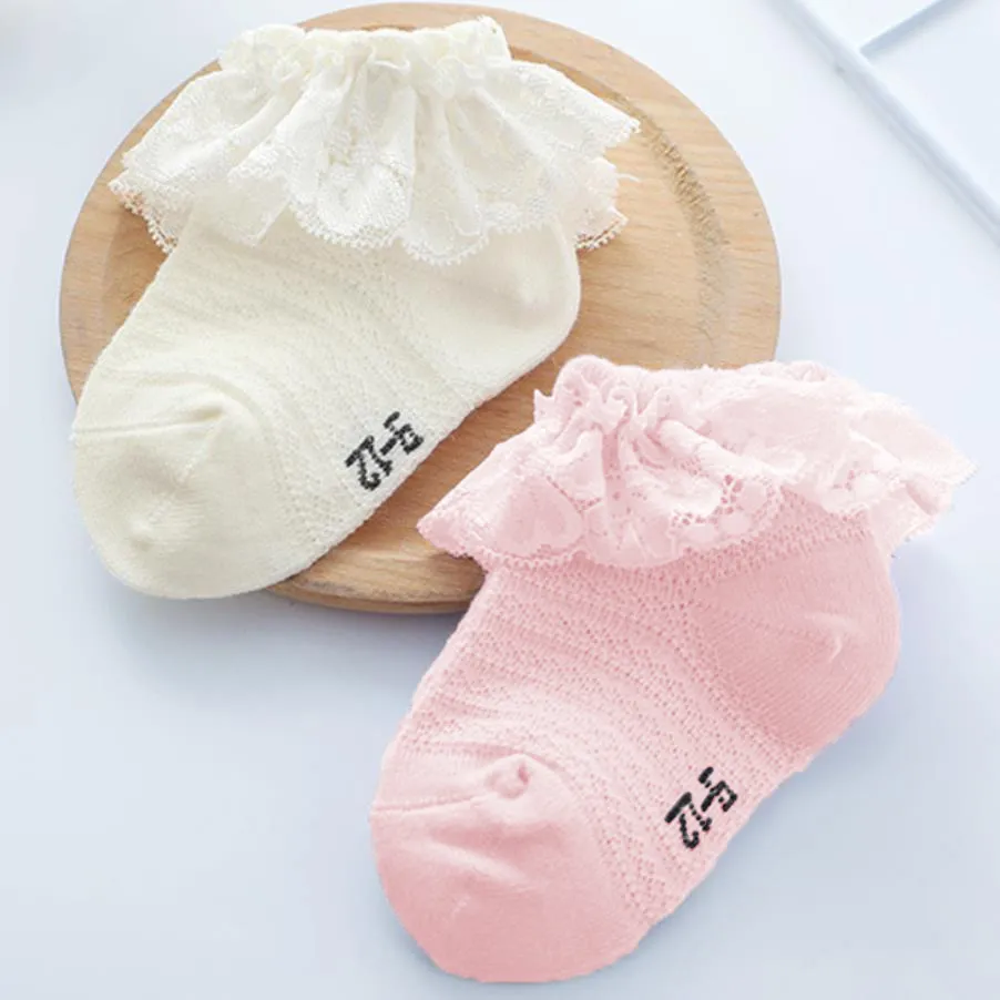 Baby/toddler/kids Girl Sweet Lace Princess Socks White big image 1