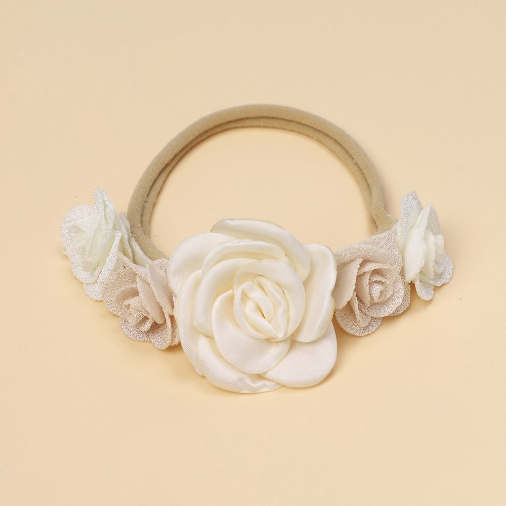 

Baby Girl Sweet Style 3D Rose Flower Decor Headband