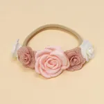 Bebê menina doce estilo 3D rosa flor headband decoração  Cor-A