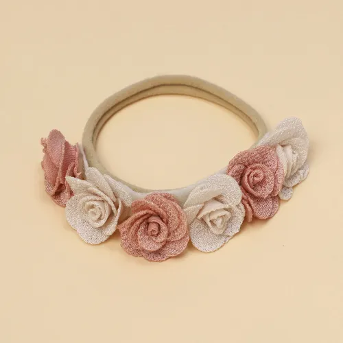 Baby Mädchen Süßer Stil 3D Rose Blume Dekor Stirnband 