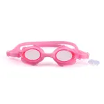Niño pequeño / niños Niña / niño Linda forma de pez Impermeable a prueba de niebla gafas de natación Rosado