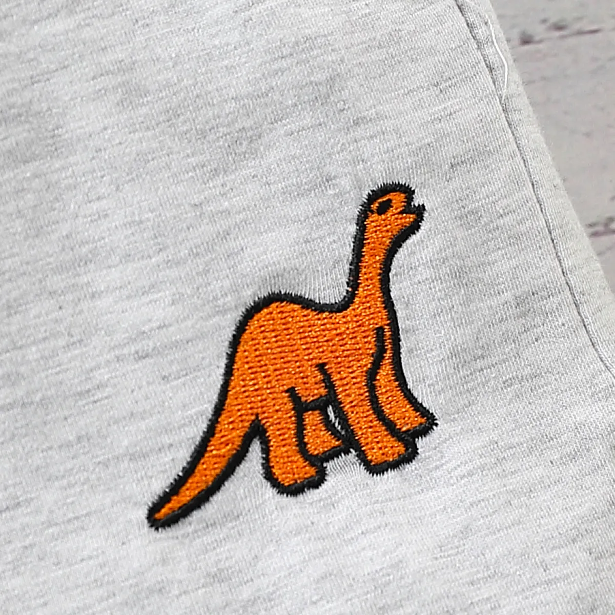 Dinosaur Pattern Toddler Boy Shorts Set, 1pc, Polyester/Spandex Blend, Machine Washable Grey big image 1