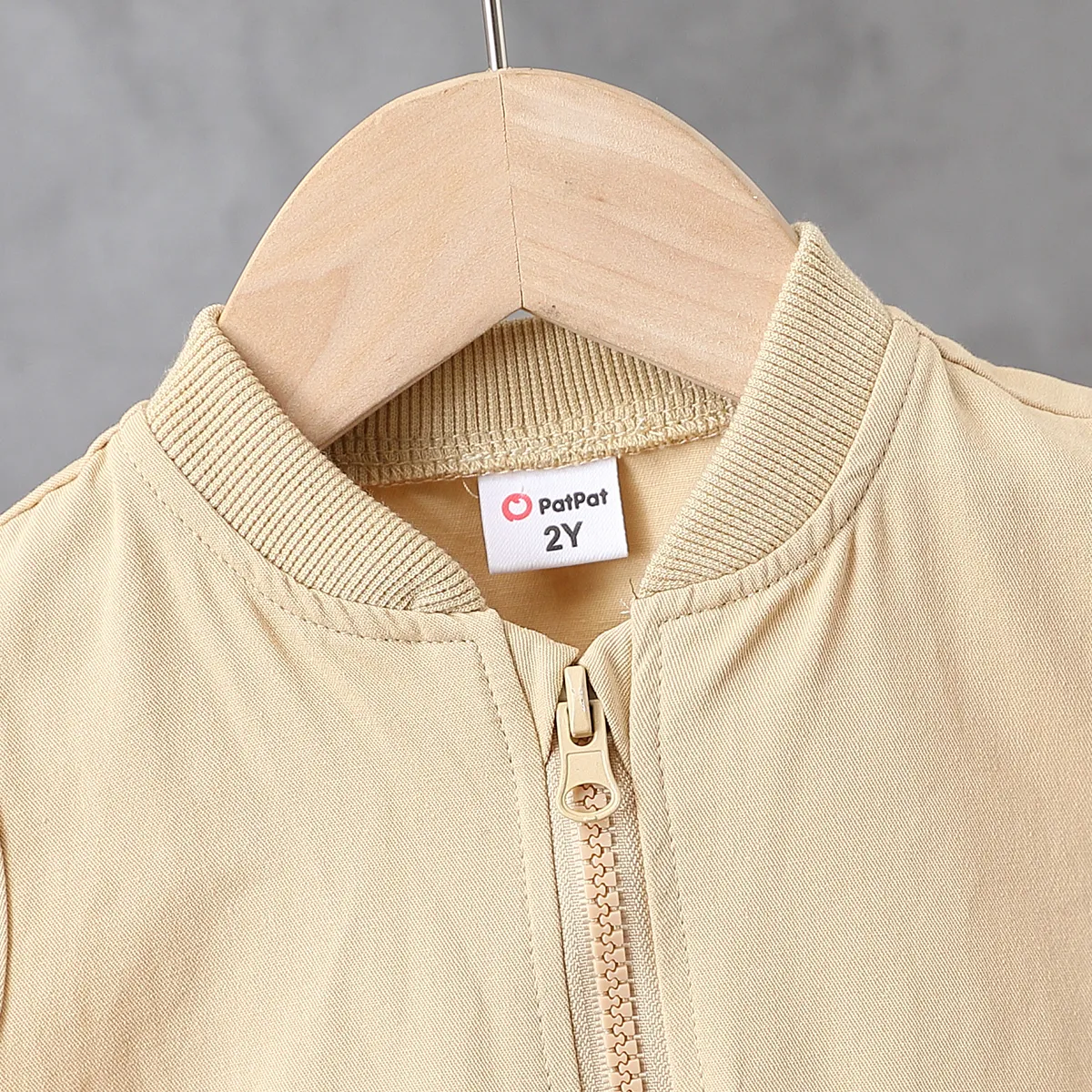Casual Boy's Cotton Vest with Zipper, 1pcs, Regular Fit - Toddler Tops LightKhaki big image 1