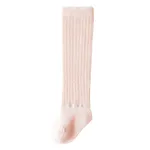 Baby Girl/Boy Casual Solid Color Net Mesh Long Socks Pink