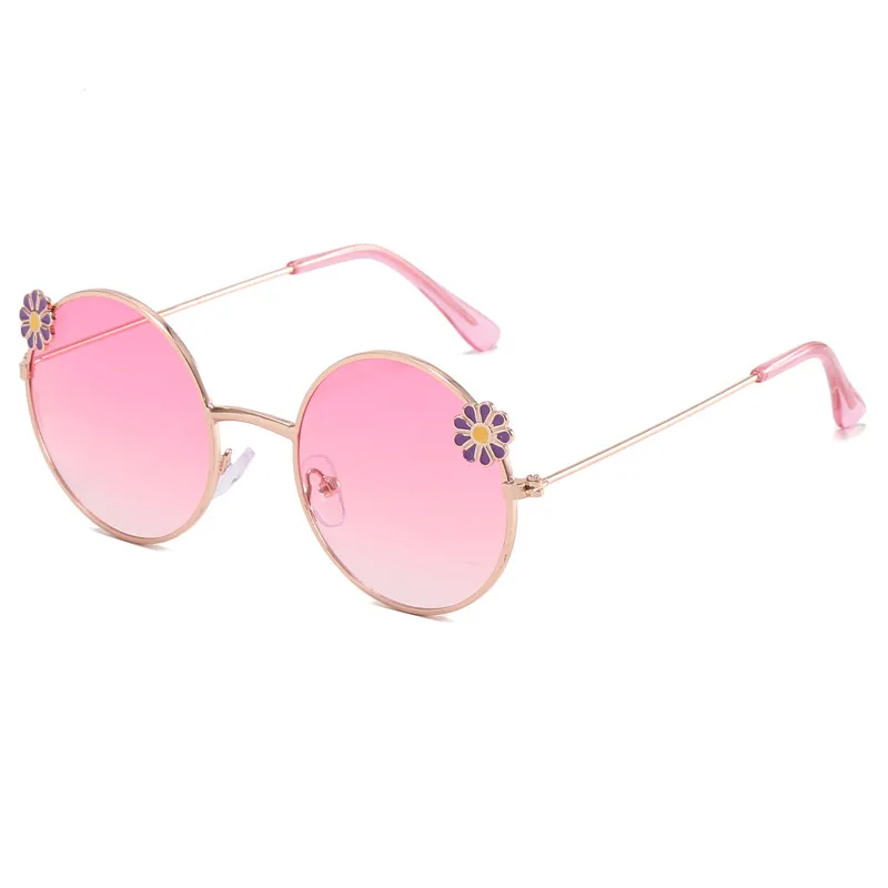 Toddler/kids Girl Sweet Style Daisy Flower Accent Sunglasses  Pink big image 1