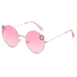 Toddler/kids Girl Sweet Style Daisy Flower Accent Sunglasses  Pink