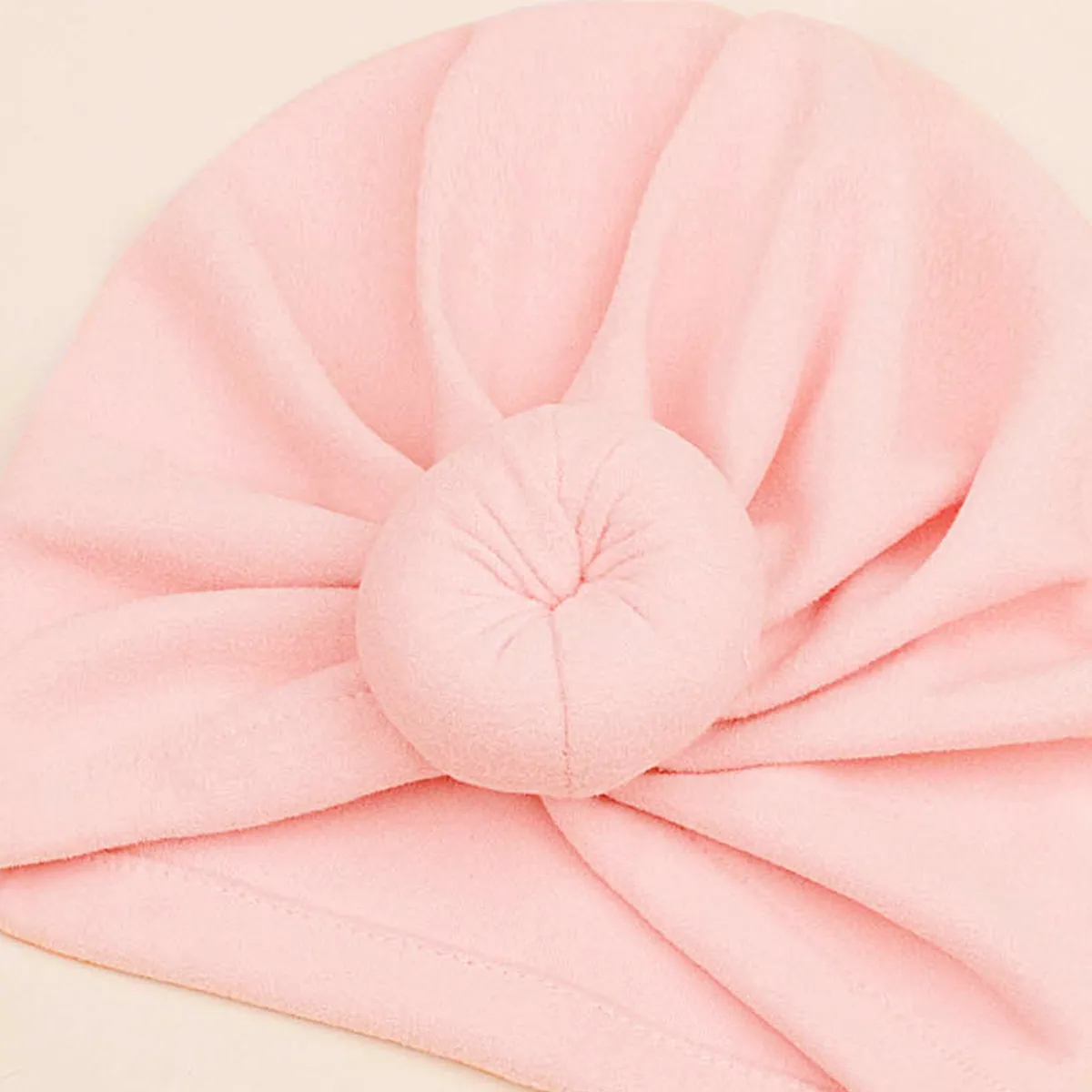 Baby Casual Style Knot Design Pullover Beanie Headband  Pink big image 1