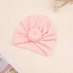 嬰兒休閒風格結設計套頭帽發帶 粉色