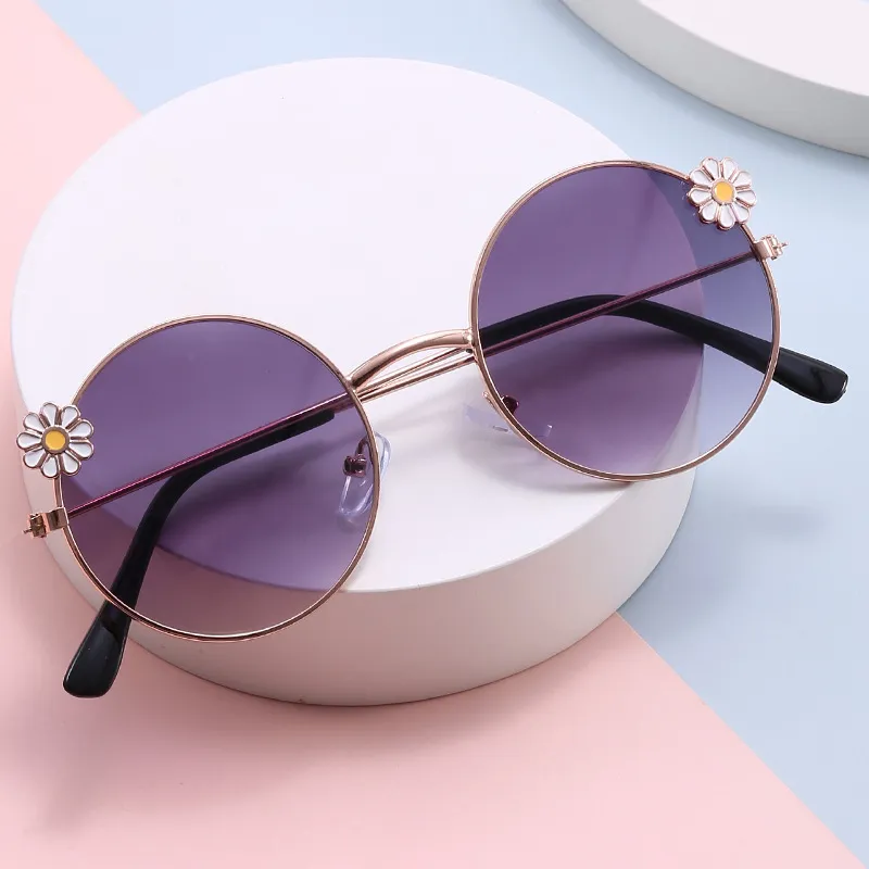 Toddler/kids Girl Sweet Style Daisy Flower Accent Sunglasses  Pink big image 1