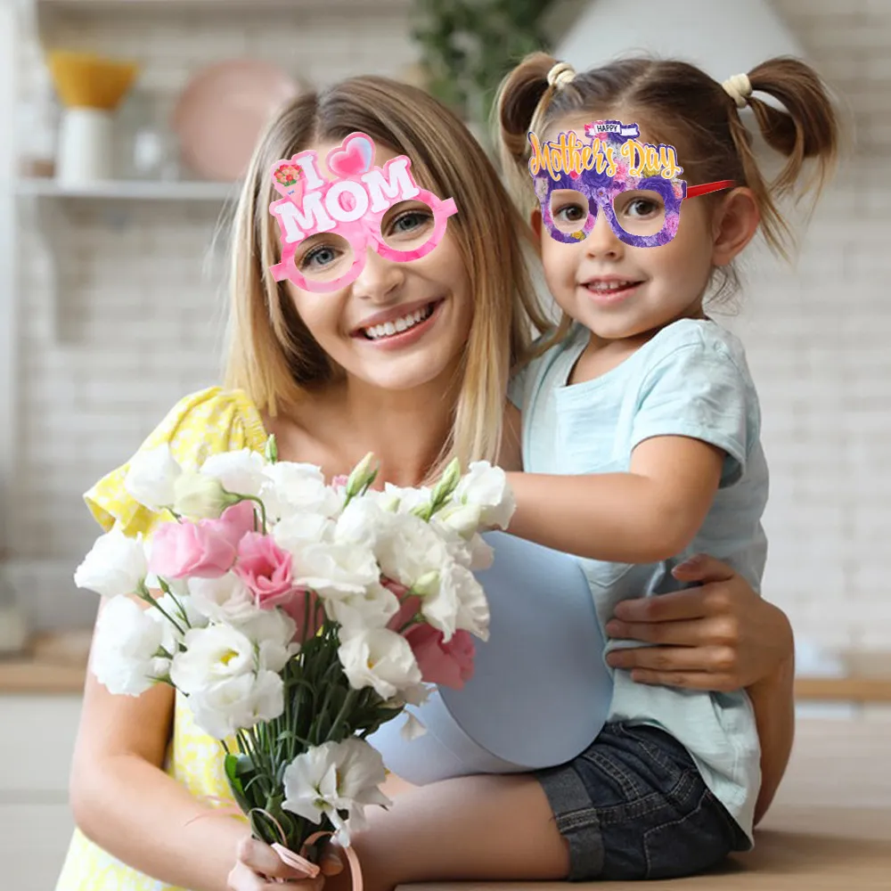 Toddler/kids Girl/Boy Mother's Day Celebration Glasses Rosy big image 1