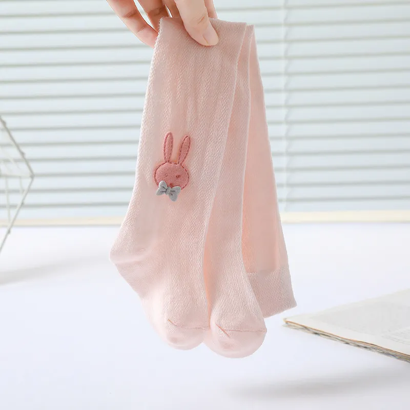 Calcetines de ojales de algodón gráfico de conejo de estilo dulce para bebé / niño pequeño  Rosado big image 1