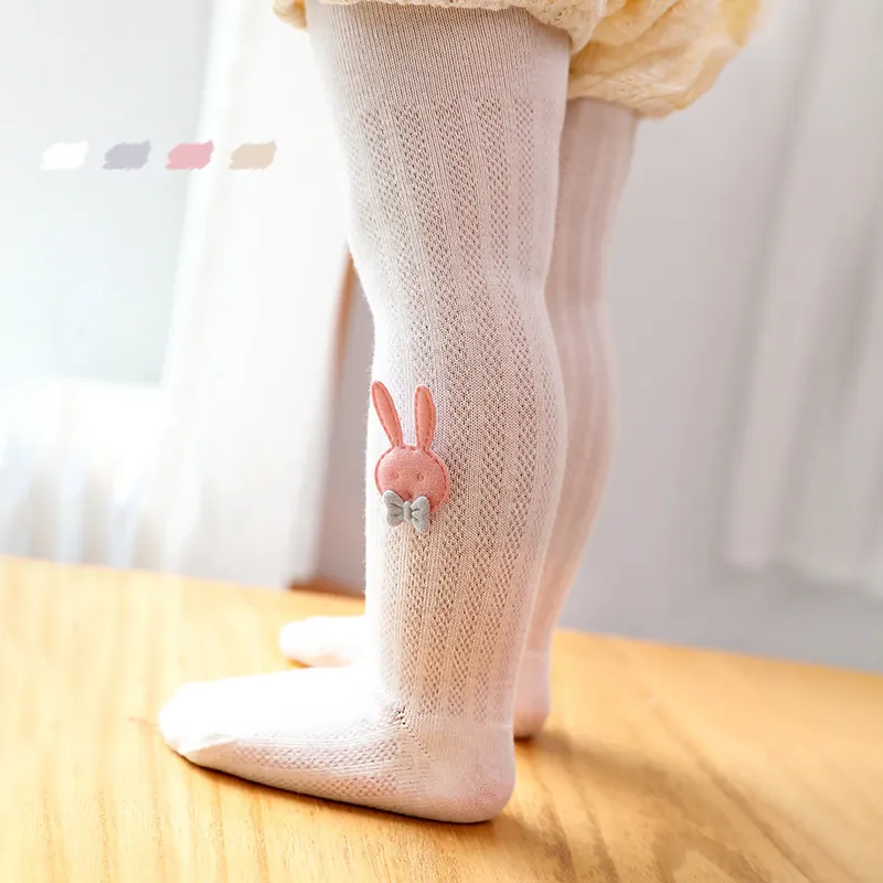 Baby/toddler Girl Sweet Style Rabbit Graphic Cotton Eyelet Socks  Pink big image 1