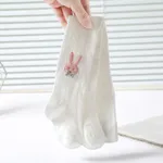 Calcetines de ojales de algodón gráfico de conejo de estilo dulce para bebé / niño pequeño  Blanco