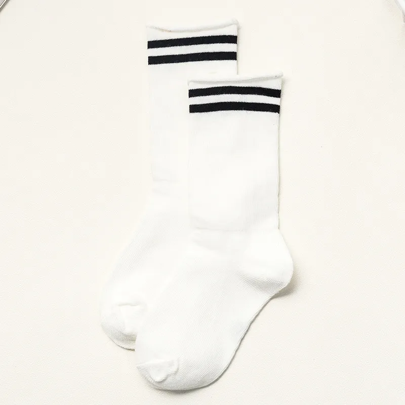 Toddler/kids Girl/Boy Casual Mid-Calf Colorful Socks  White big image 1