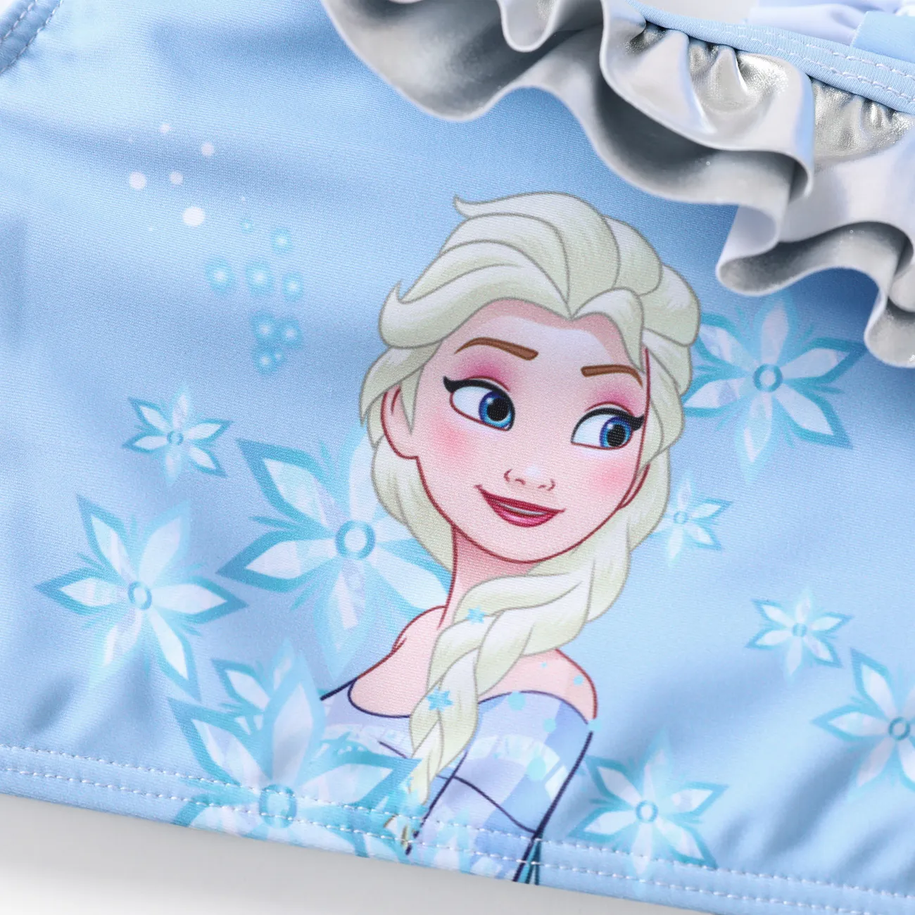 Disney Frozen 2 unidades Criança Menina Extremidades franzidas Desportivo Fato de banho Azul Claro big image 1
