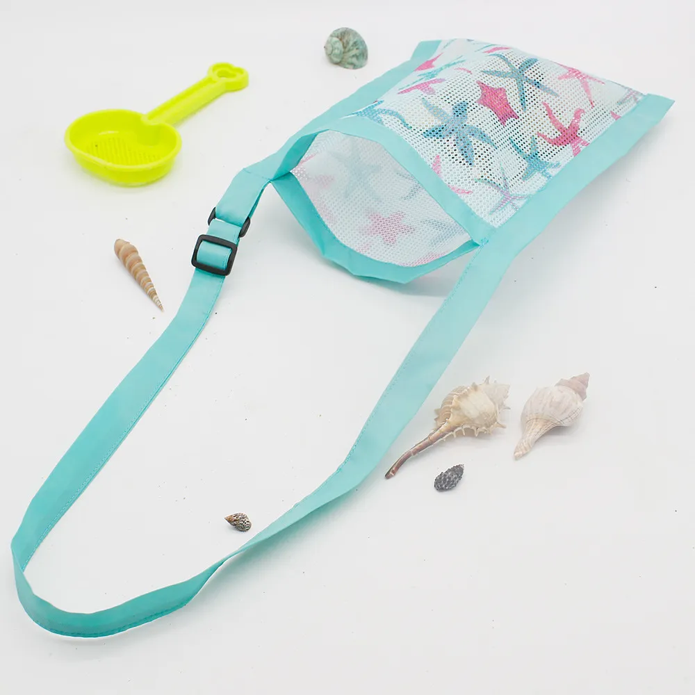 طفل صغير / أطفال فتى / فتاة الكرتون طباعة شبكة الشاطئ قابل للتعديل حزام أكياس  فيروز big image 1