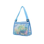 Toddler/kids Childlike Printed Zipper Mesh Beach Crossbody Bags  Blue