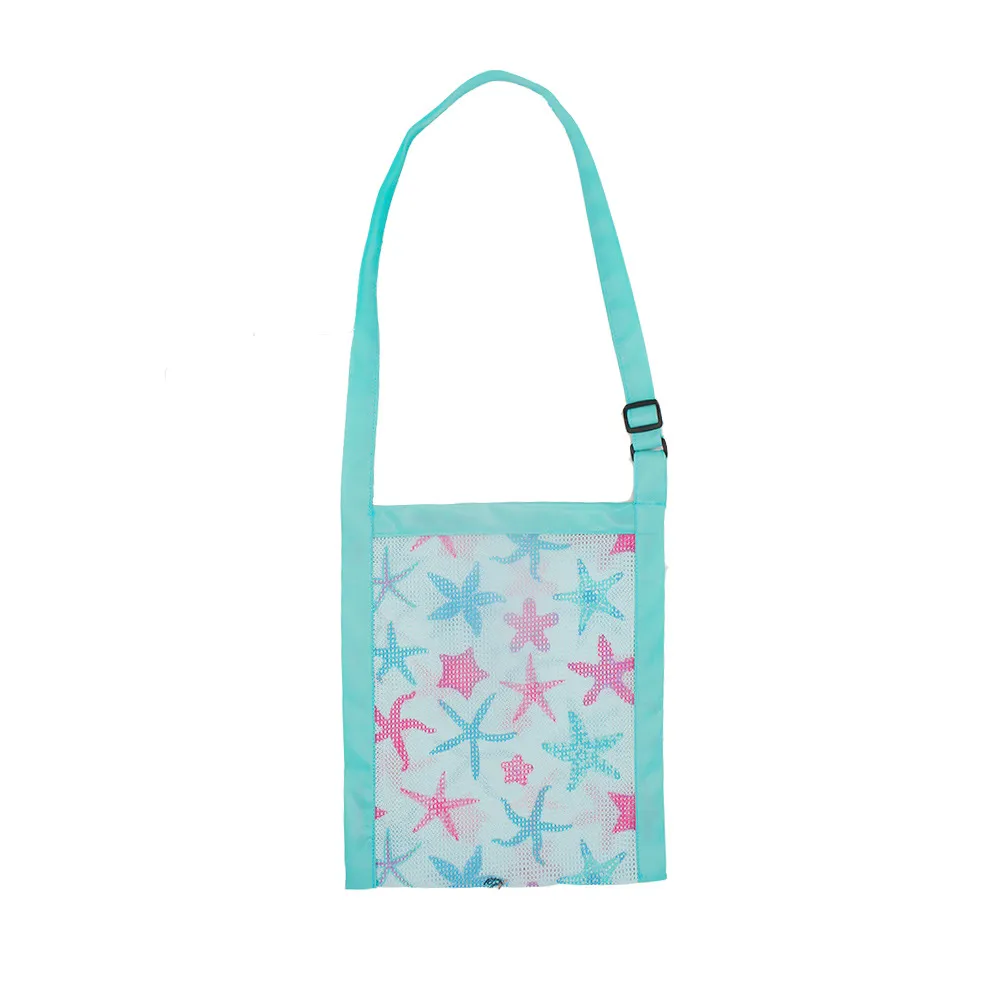Toddler/kids Boy/Girl Cartoon Print Mesh Beach Adjustable Strap Bags  Turquoise big image 1