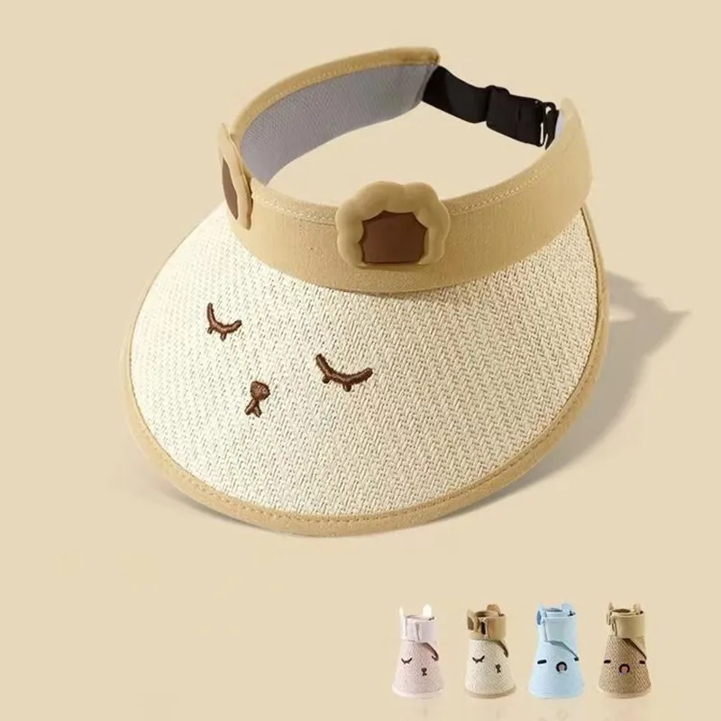 Bambino/bambini Ragazzo/Ragazza 3D Orecchio Animale Pieno Facciale UPF50 + Cappelli Protezione Solare Beige big image 1