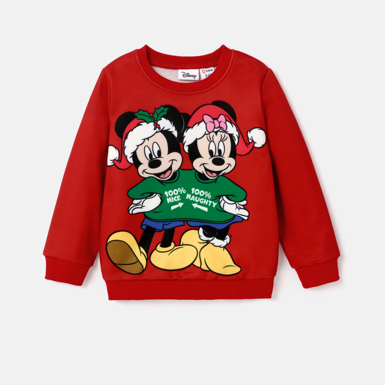 Disney Mickey and Friends Familien-Looks Weihnachten Langärmelig Familien-Outfits Oberteile rot big image 1