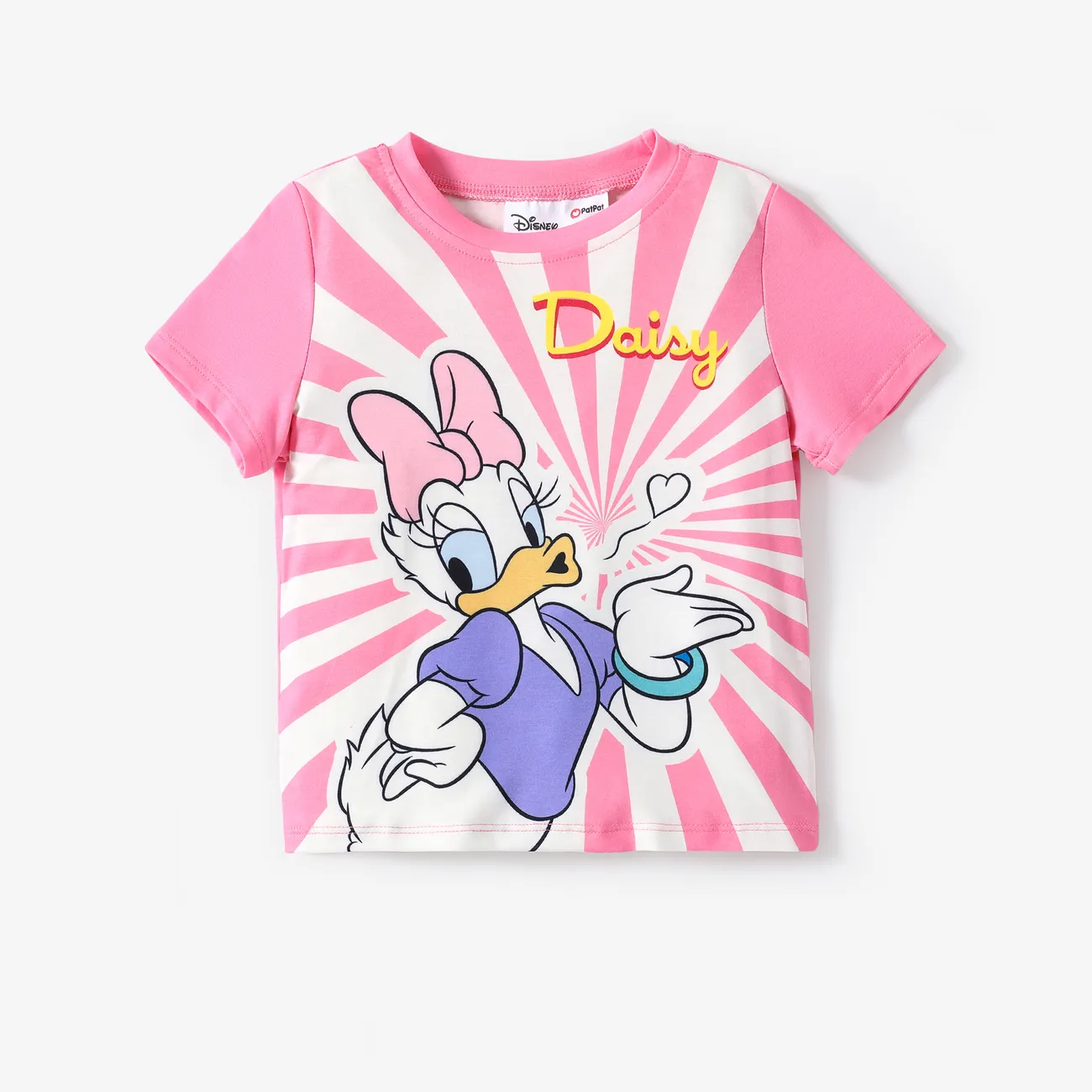 Disney Mickey and Friends 1pc Toddler Boy/Girl Naia™ Character Graffiti Print T-shirt Pink big image 1