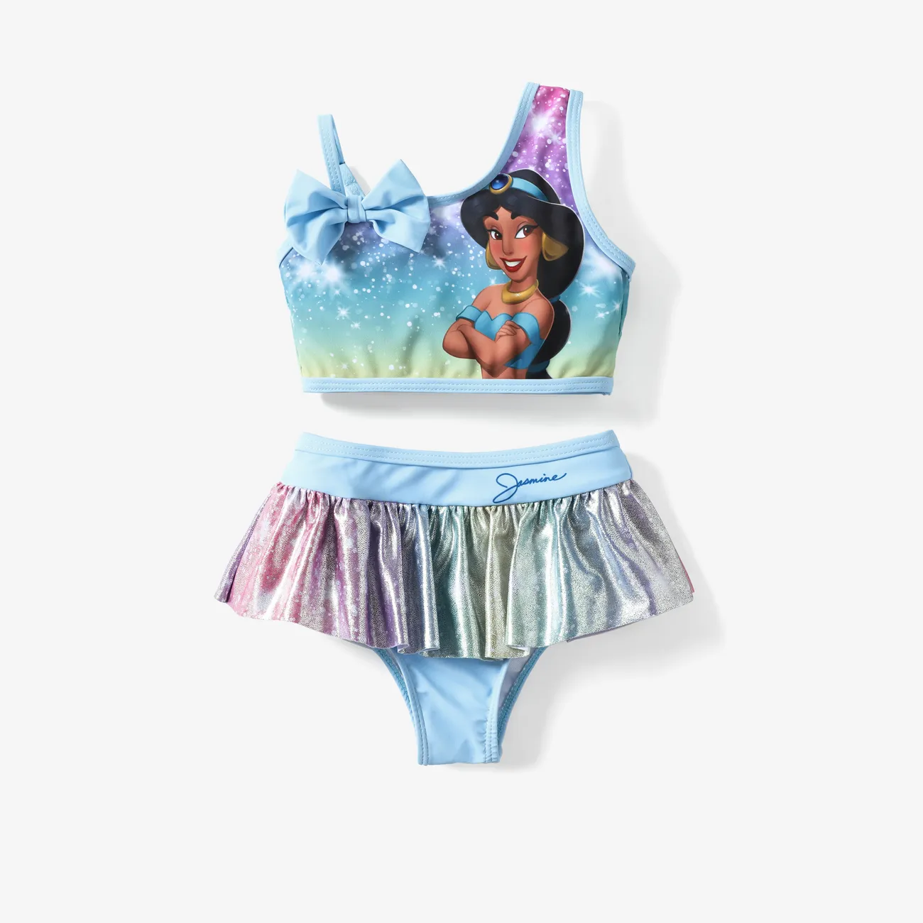 Disney Princess Toddler Girls Moana/Ariel 2pcs Character Bow-shoulder Swimsuit

 Turquoise big image 1