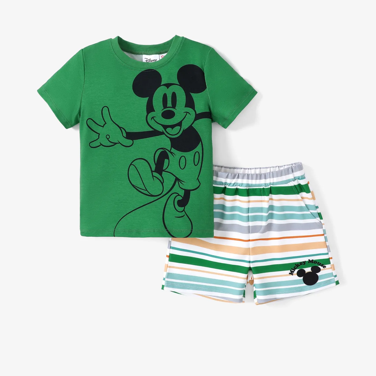 Disney Mickey and Friends 2 unidades Chico Trenza Infantil Conjuntos primavera verde big image 1