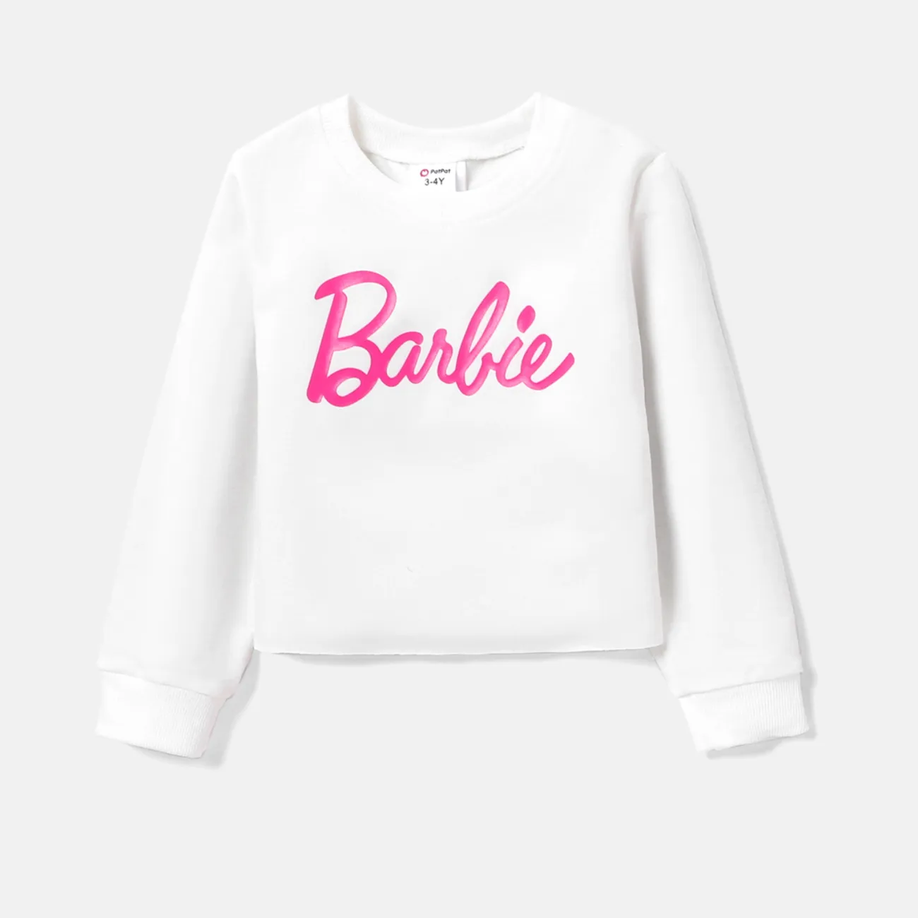 Barbie 1pcs Toddler Girl Long-sleeve Tee or Mesh Skirt White big image 1
