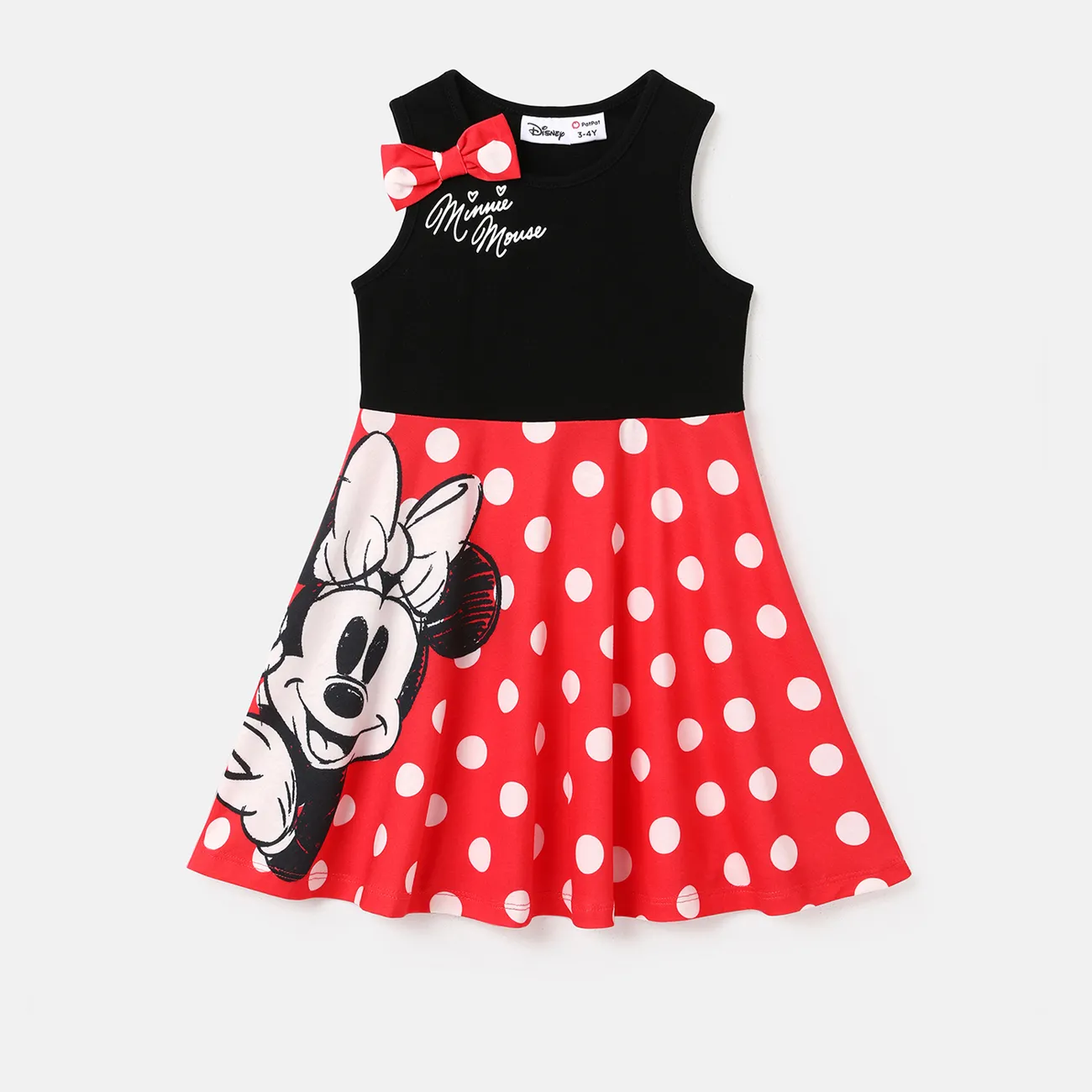 Disney Mickey and Friends Character & Polka Dots Print Naia™ Dresses for Mom and Me Red big image 1