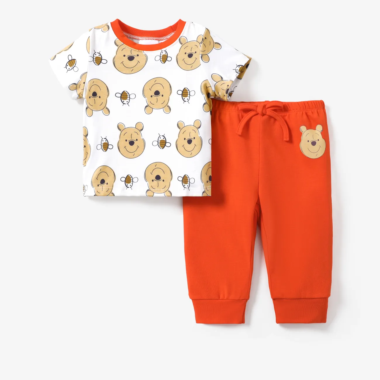 Disney Winnie the Pooh 2pcs Baby/Toddler Boys/Girls Naia™ All-over Character Print Set
 Red big image 1