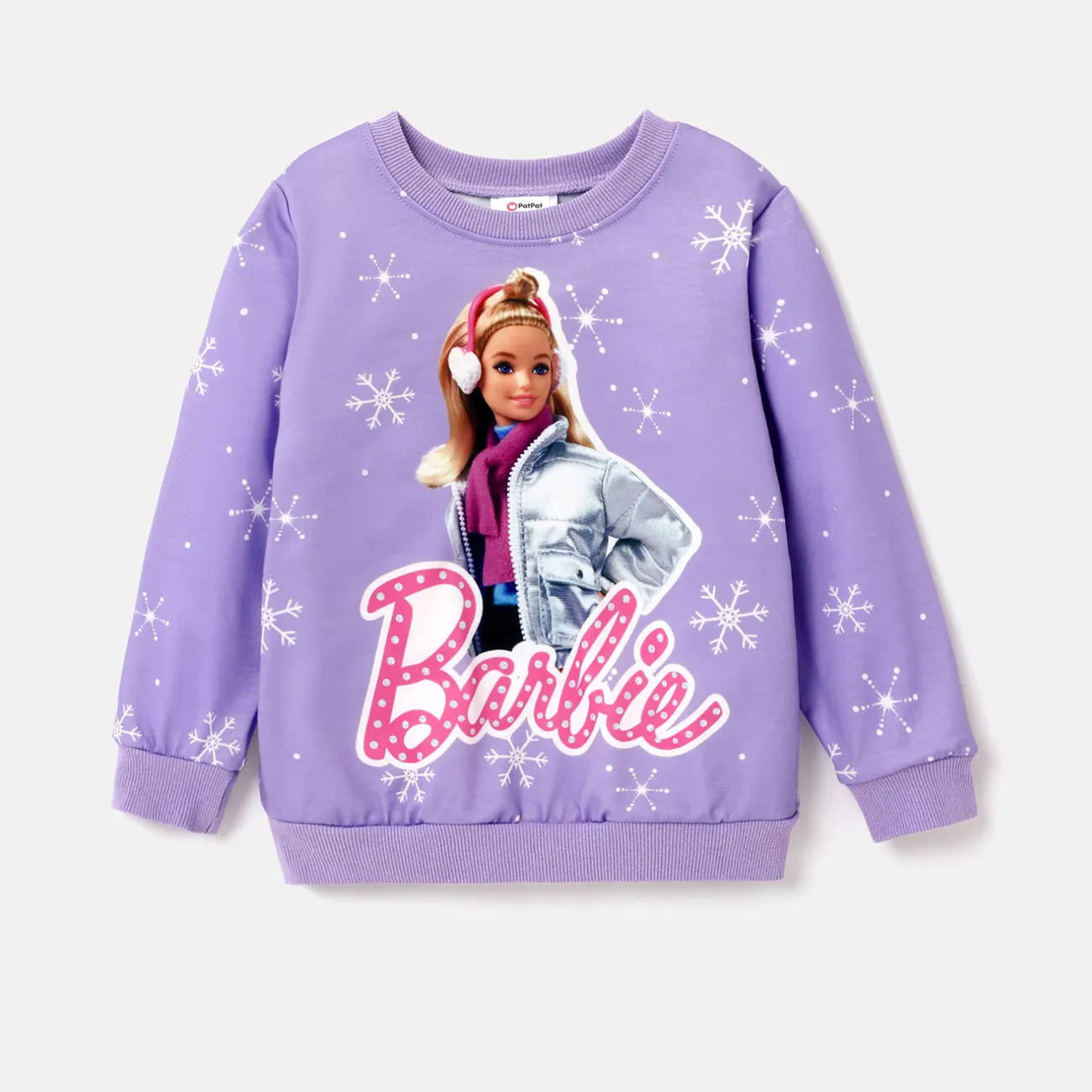 Barbie Criança Menina Infantil Sweatshirt Roxa big image 1